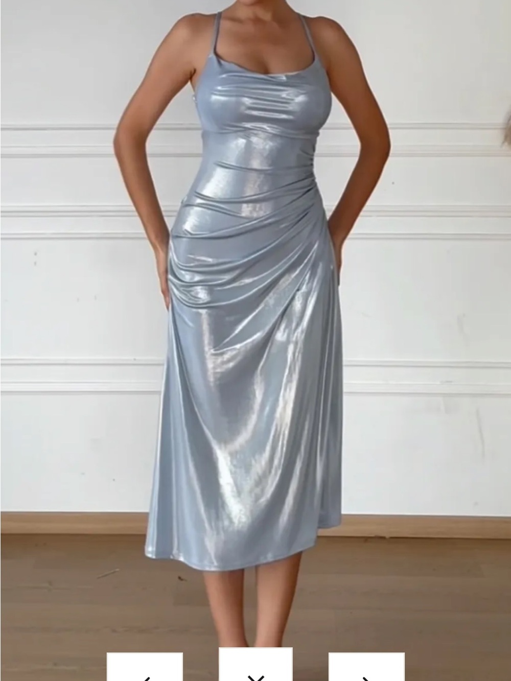 Nwt Popilush Metallic Cowl Neck Side Ruched
Comfort Sculpting Tummy Control M